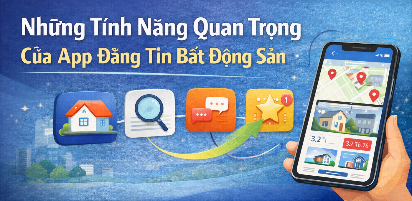 Những tính năng quan trọng của app đăng tin bất động sản