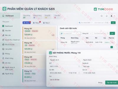 Source Code Phần Mềm Quản Lý Khách Sạn Laravel + VueJS